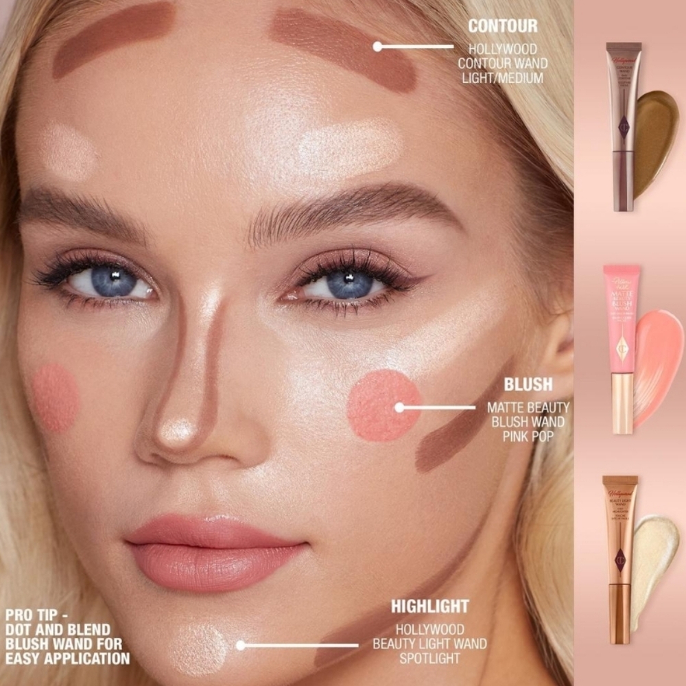 Charlotte Tilbury Pillow Talk Matte Beauty Blush Wand: Pillow Talk, 12ml, NIB - Picture 4 of 6